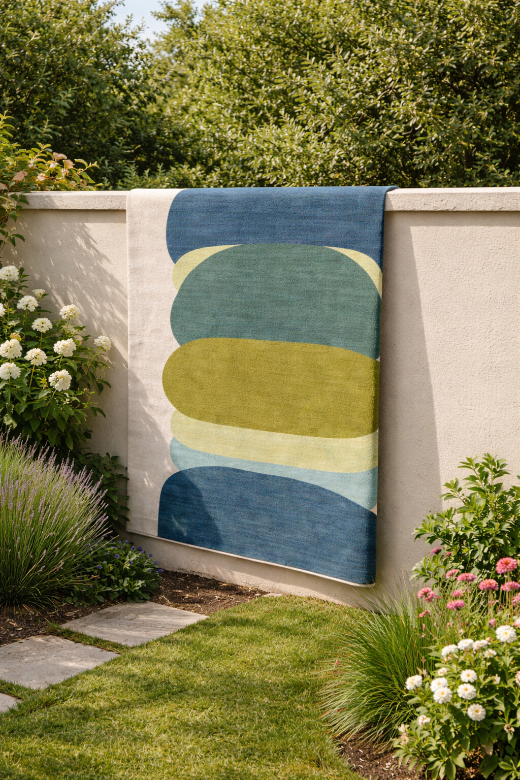 Multicolor Wool Area Rug for Bedroom and Living Space