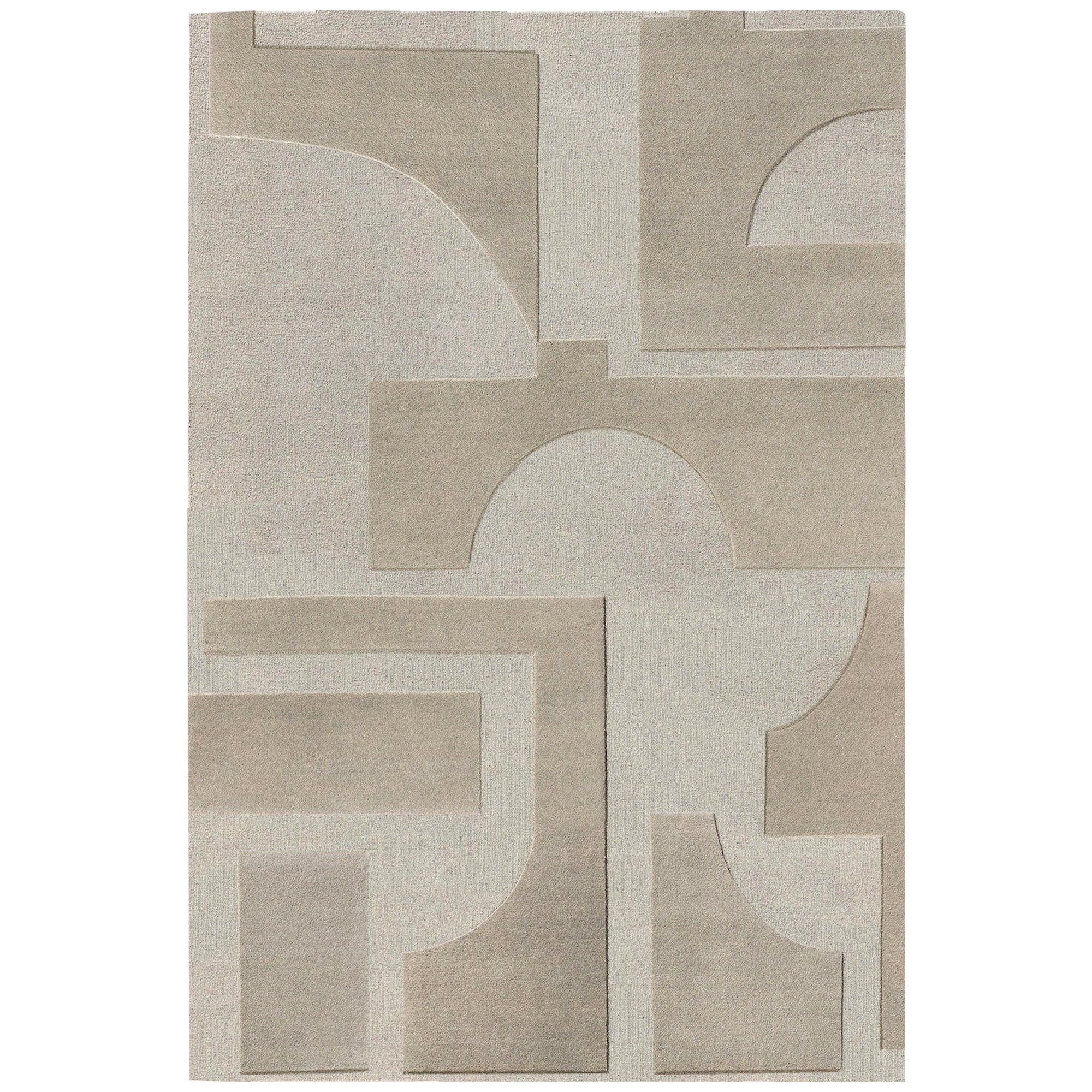 Logan Light Grey Wool Rug for Bedroom and Cozy Space