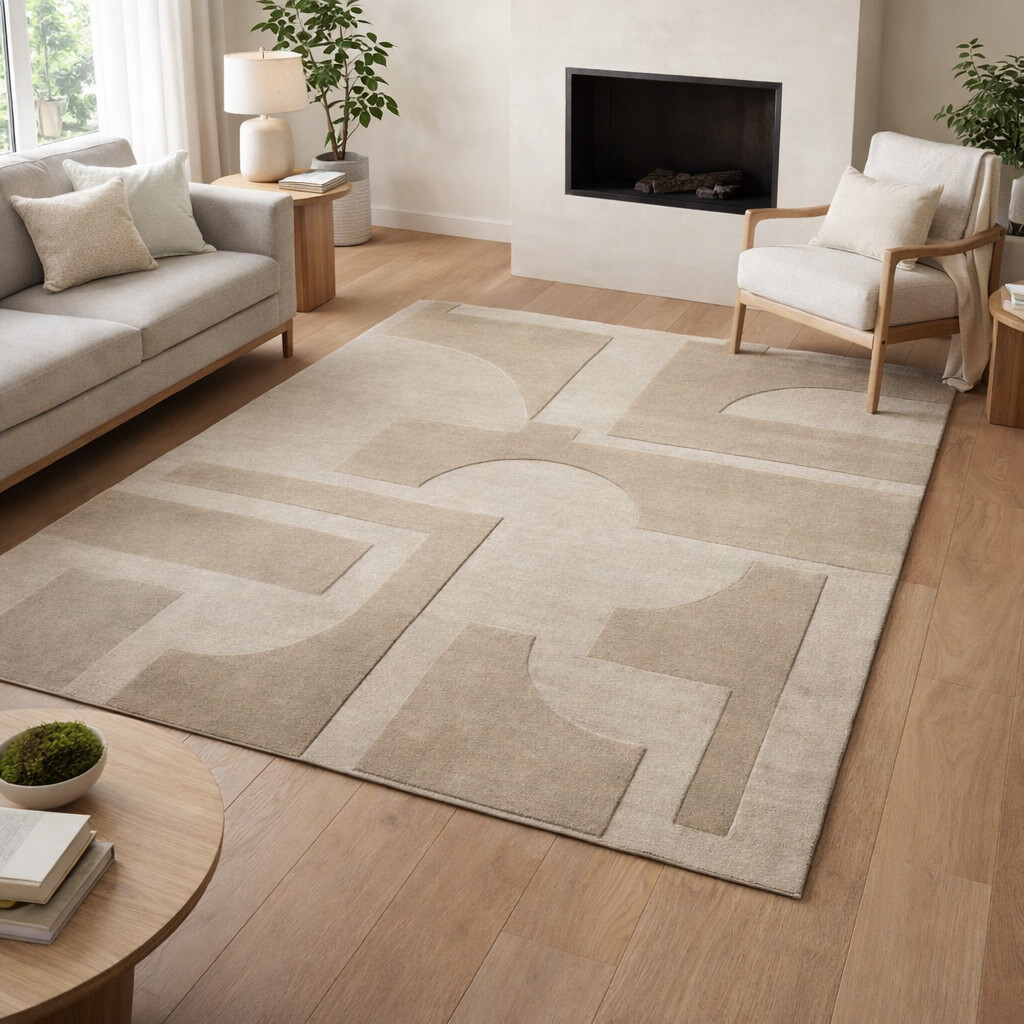 Logan Light Grey Wool Rug for Bedroom and Cozy Space