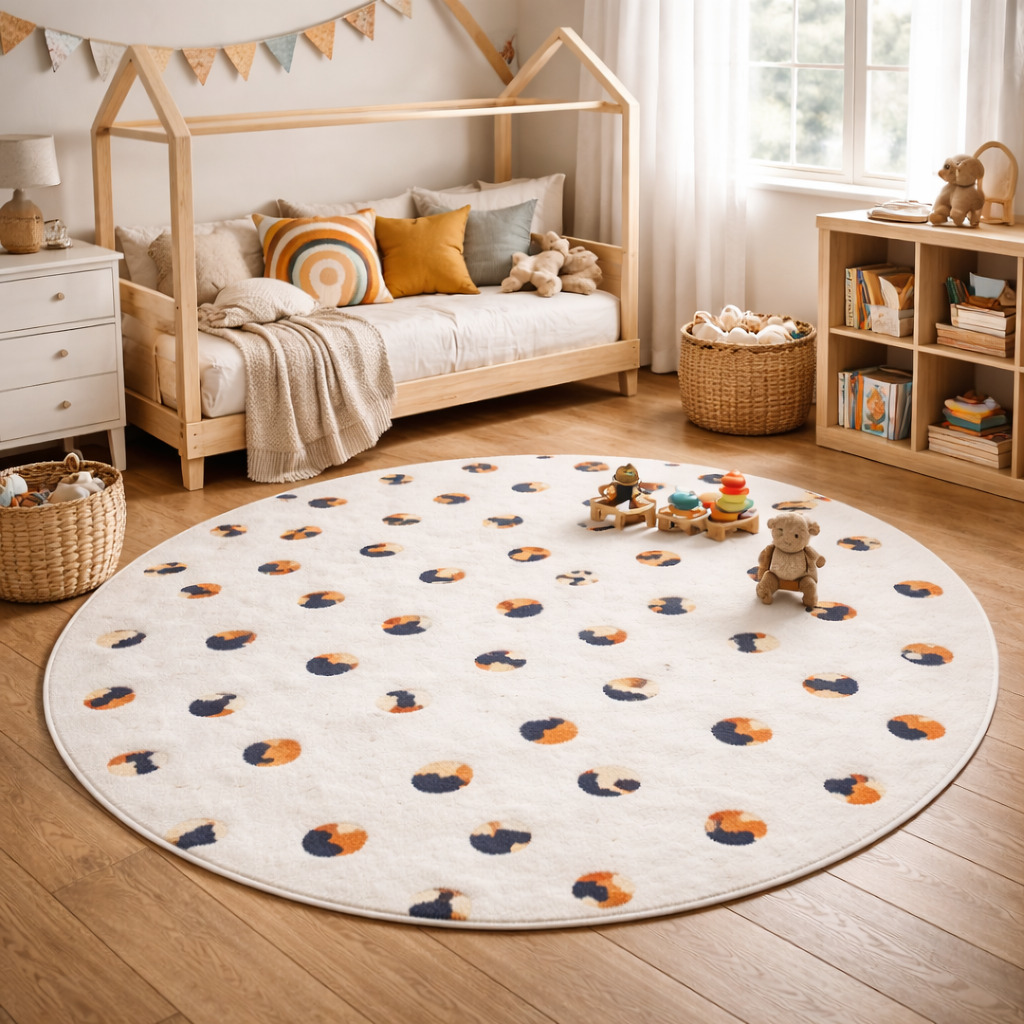 Round Rug White Rug Animal Print Carpet 8x8 9x9 10x10 Circle Carpet Living Room