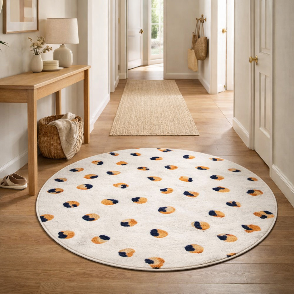 Round Rug White Rug Animal Print Carpet 8x8 9x9 10x10 Circle Carpet Living Room