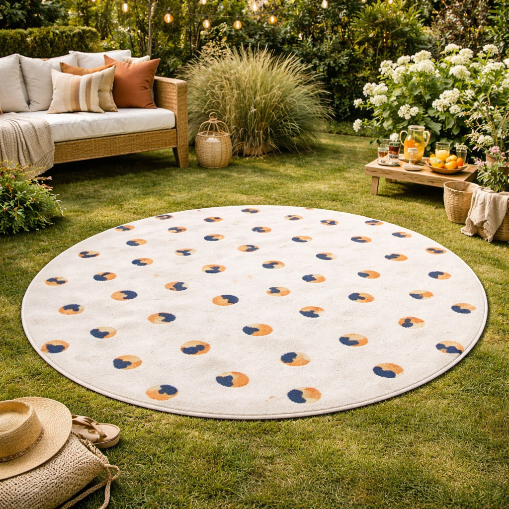 Round Rug White Rug Animal Print Carpet 8x8 9x9 10x10 Circle Carpet Living Room