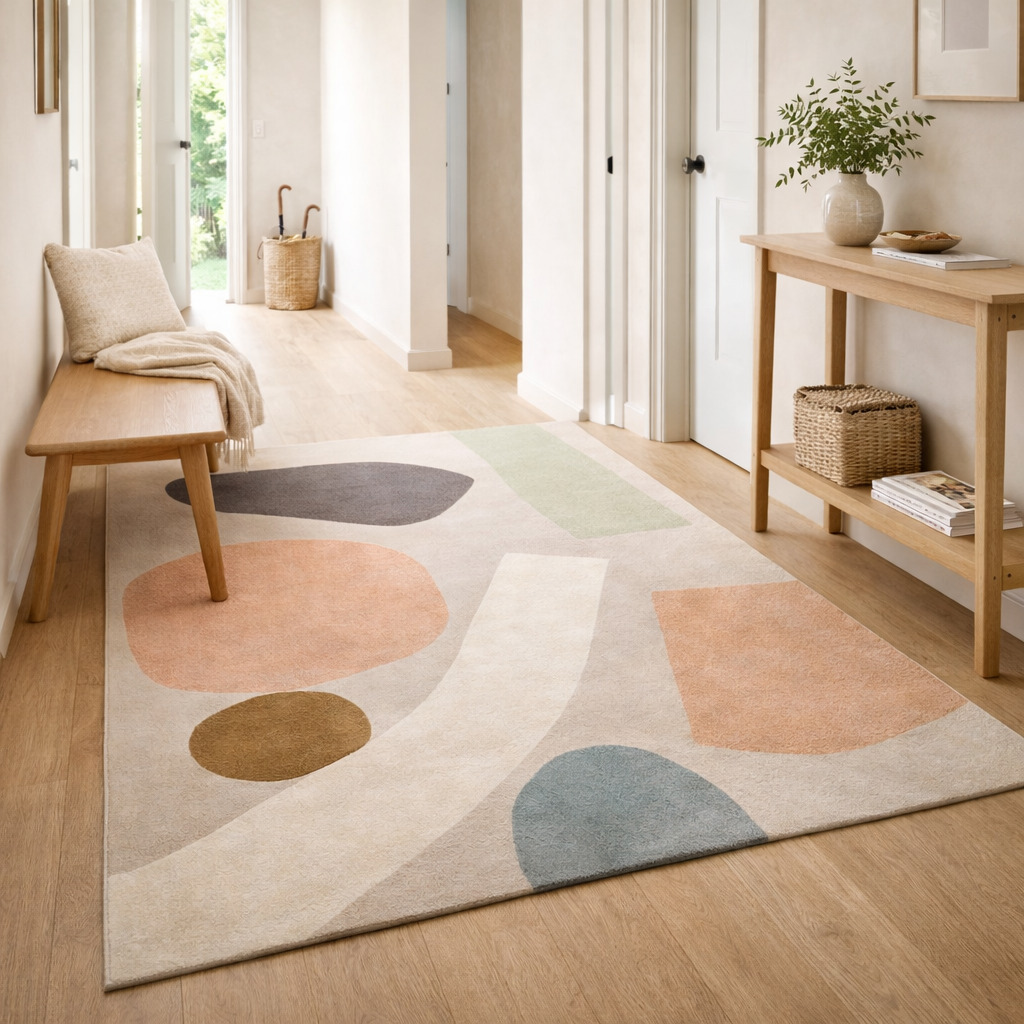 Hand Tufted Wool Area Rug Multicolor Rectangle 5x7 5x8 6x9 8x10 Living Room Dining Room Bedroom and Hallway