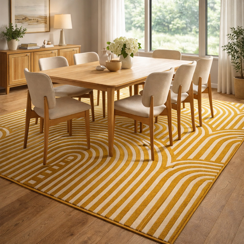 5x7 Rug Yellow Wool Silk 5x8 6x8 Hand Tufted Rug For Living Room Bedroom