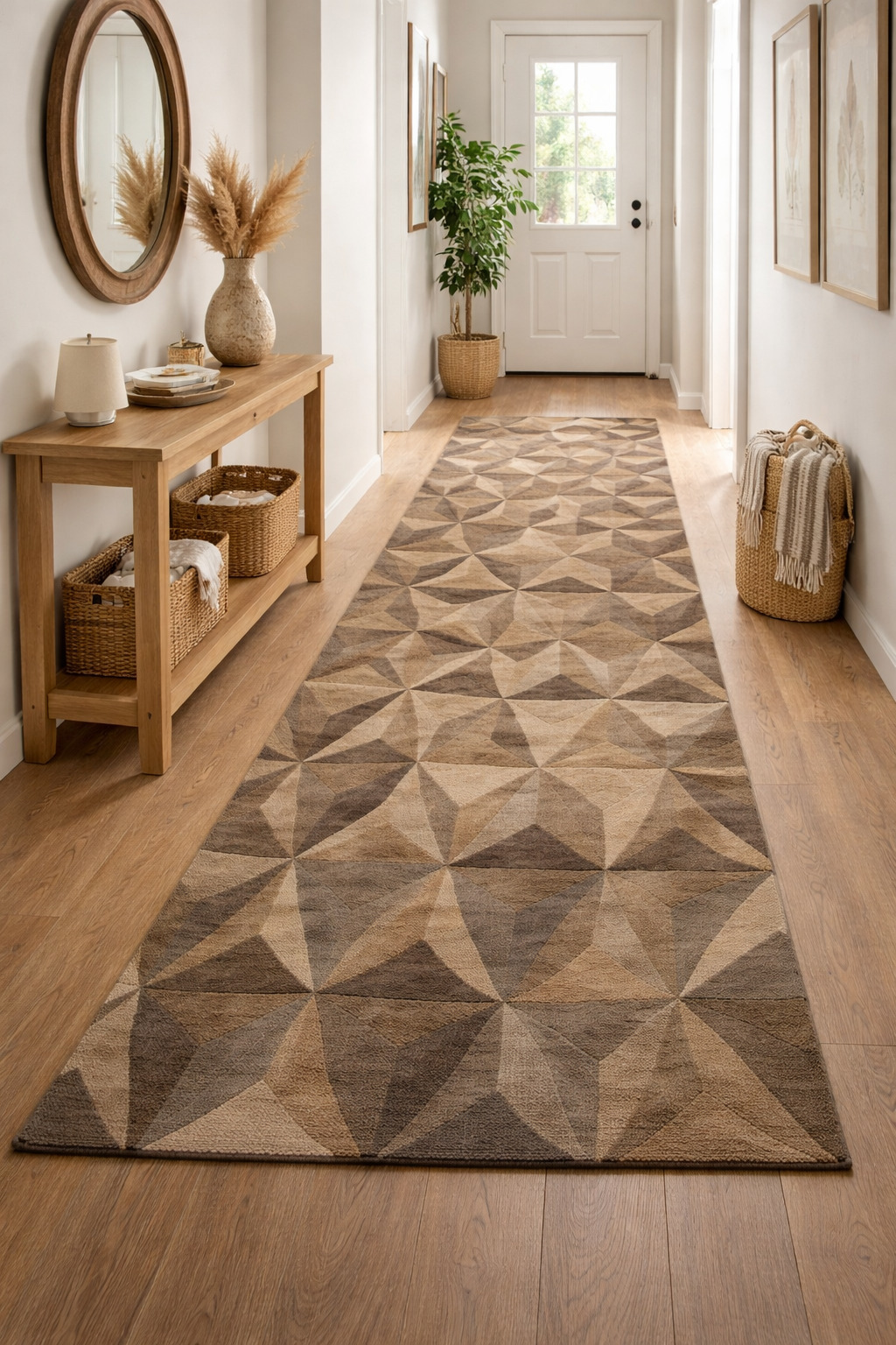 Hand Tufted Wool Area Rug Brown 5x7 5x8 6x9 8x10 Rectangle Living Room Dining Room Bedroom and Hallway
