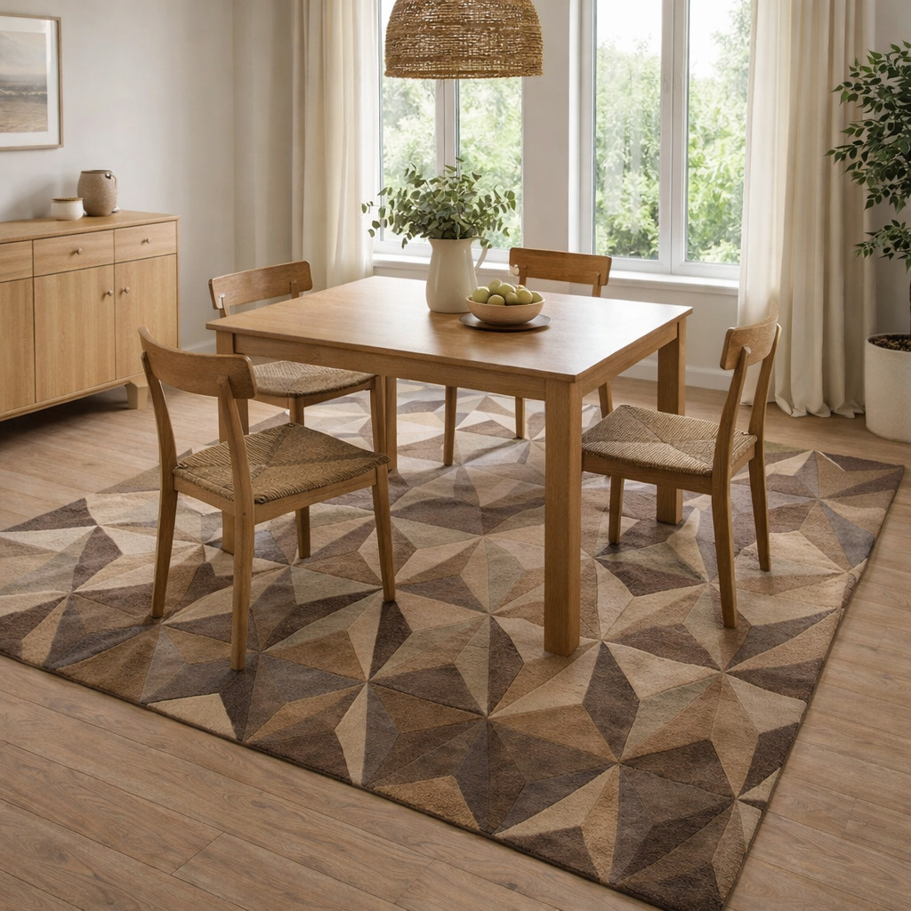 Hand Tufted Wool Area Rug Brown 5x7 5x8 6x9 8x10 Rectangle Living Room Dining Room Bedroom and Hallway