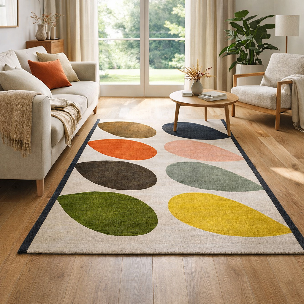 Rug For Living Room White Hand Tufted 5x7 5x8 6x8 6x9 Wool Area Rug Bedroom