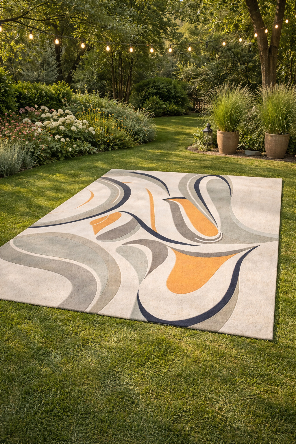 Premium Hand Tufted White Abstract Area Rug Kids Room Living Room Bedroom 5x8 6x10 8x11 9x13