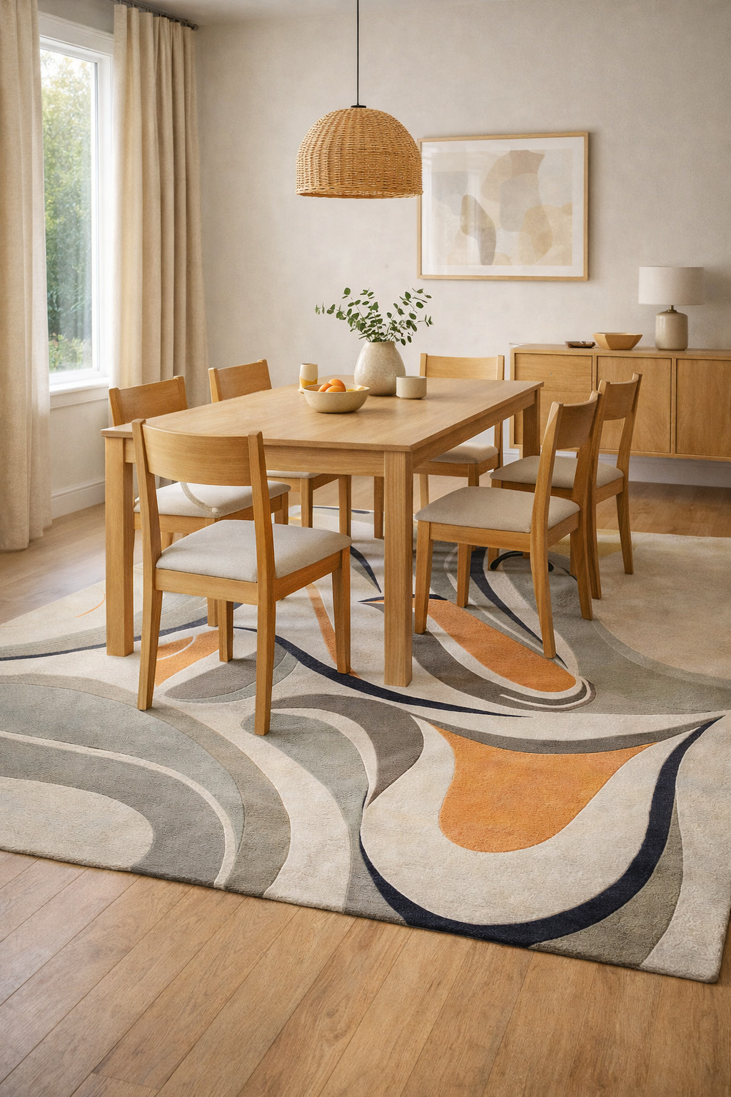 Premium Hand Tufted White Abstract Area Rug Kids Room Living Room Bedroom 5x8 6x10 8x11 9x13