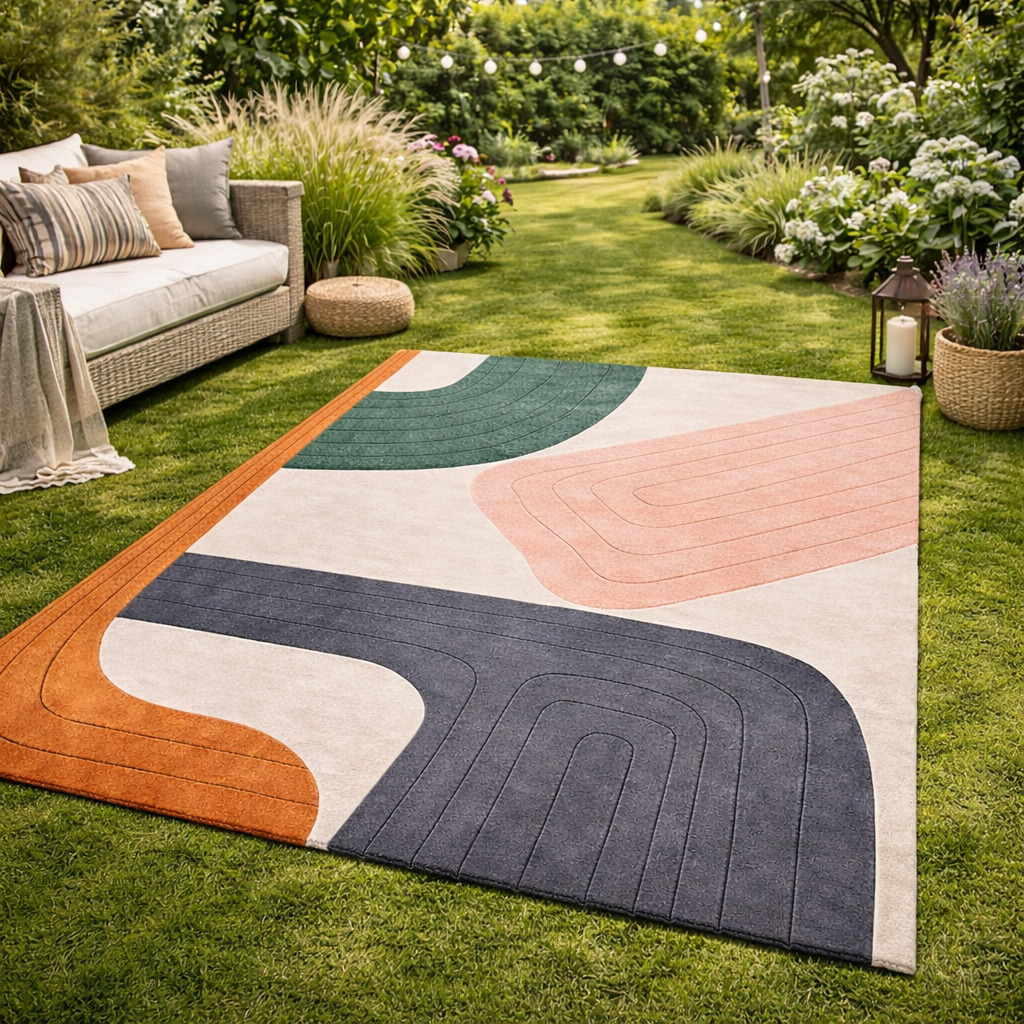 Handmade Living Room 6x8 6x9 6x10 7x10 Wool Area Rug Hand Tufted Bedroom