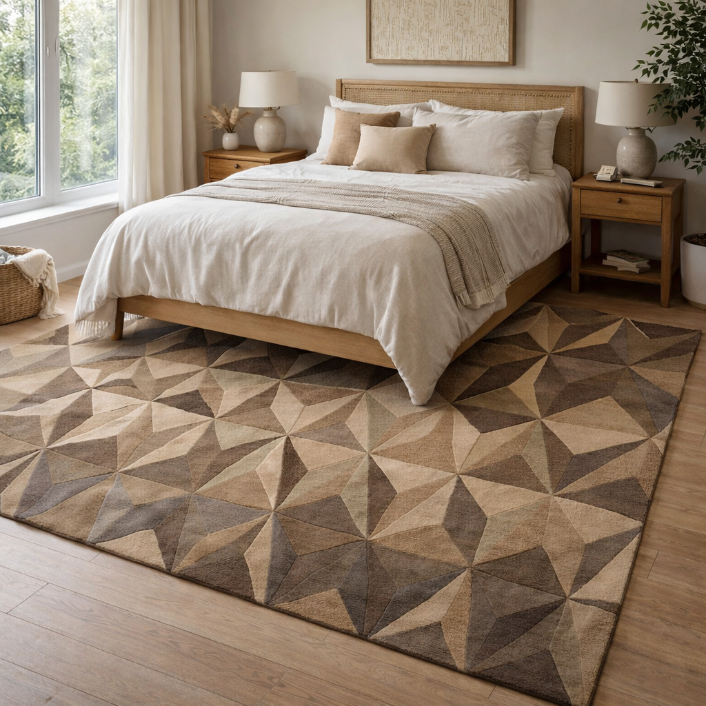 Hand Tufted Wool Area Rug Brown 5x7 5x8 6x9 8x10 Rectangle Living Room Dining Room Bedroom and Hallway