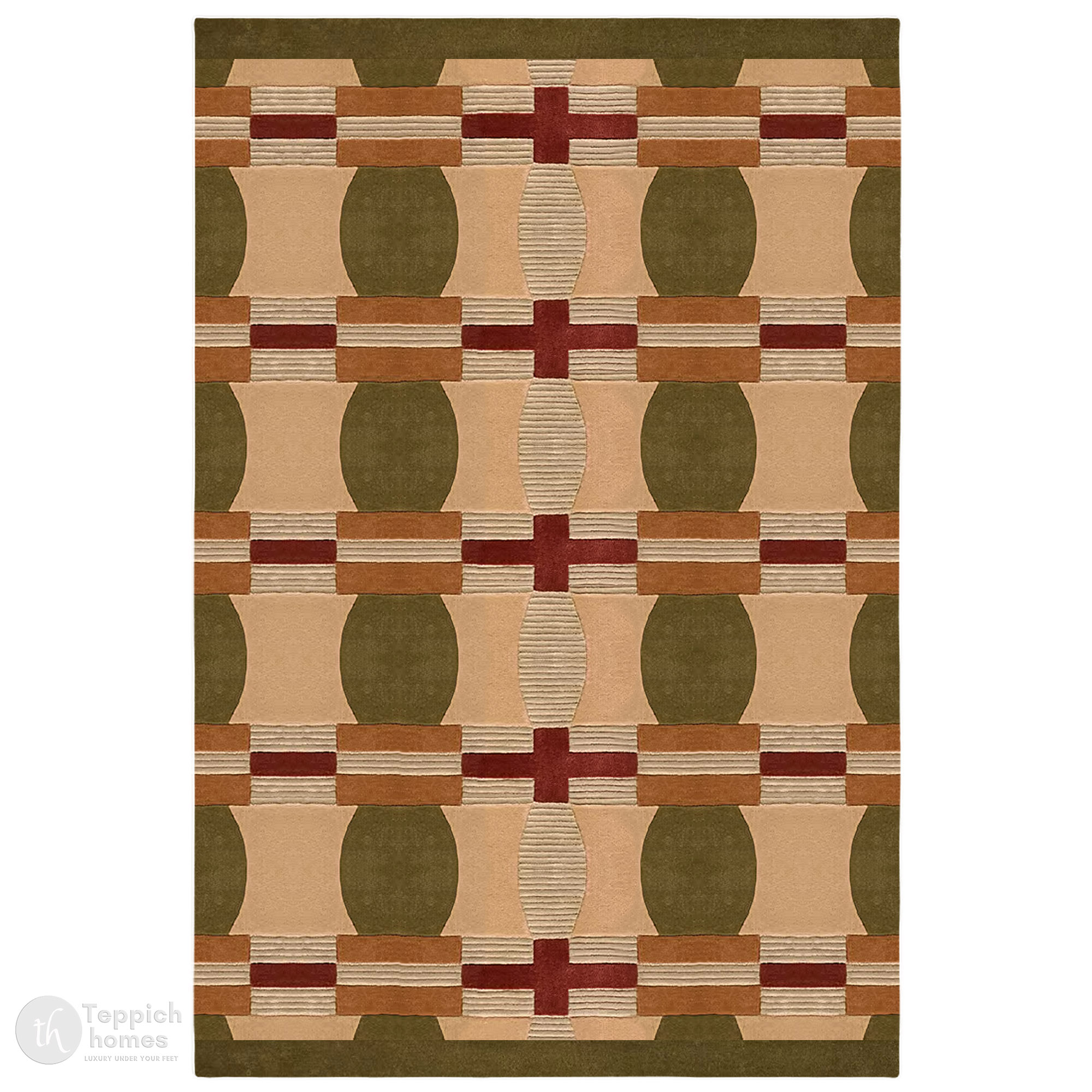 Modern Multicolor Geometric Area Rug Contemporary Patterned Carpet for Living Room and Bedroom