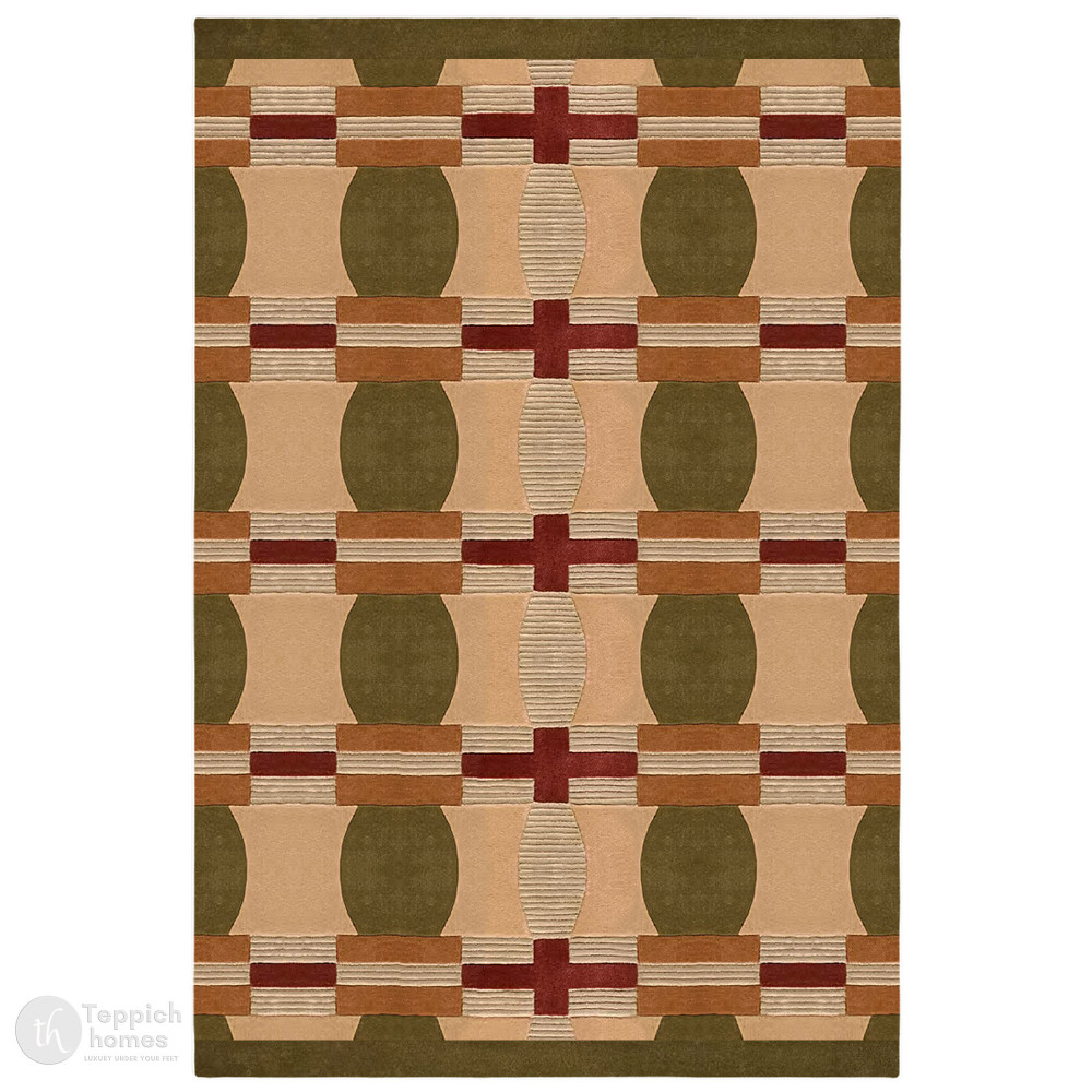 Image of Modern Multicolor Geometric Area Rug Contemporary Patterned Carpet for Living Room and Bedroom