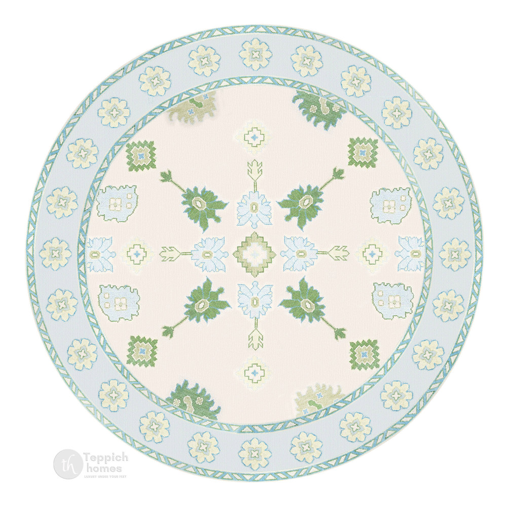 Image of Round area rug, 9x9, 10x10 knotted carpet, Rugs for Living room, Hallway, 5x5, 6x6, Handmade wool carpet 7x7, 8x8 Geometric rug