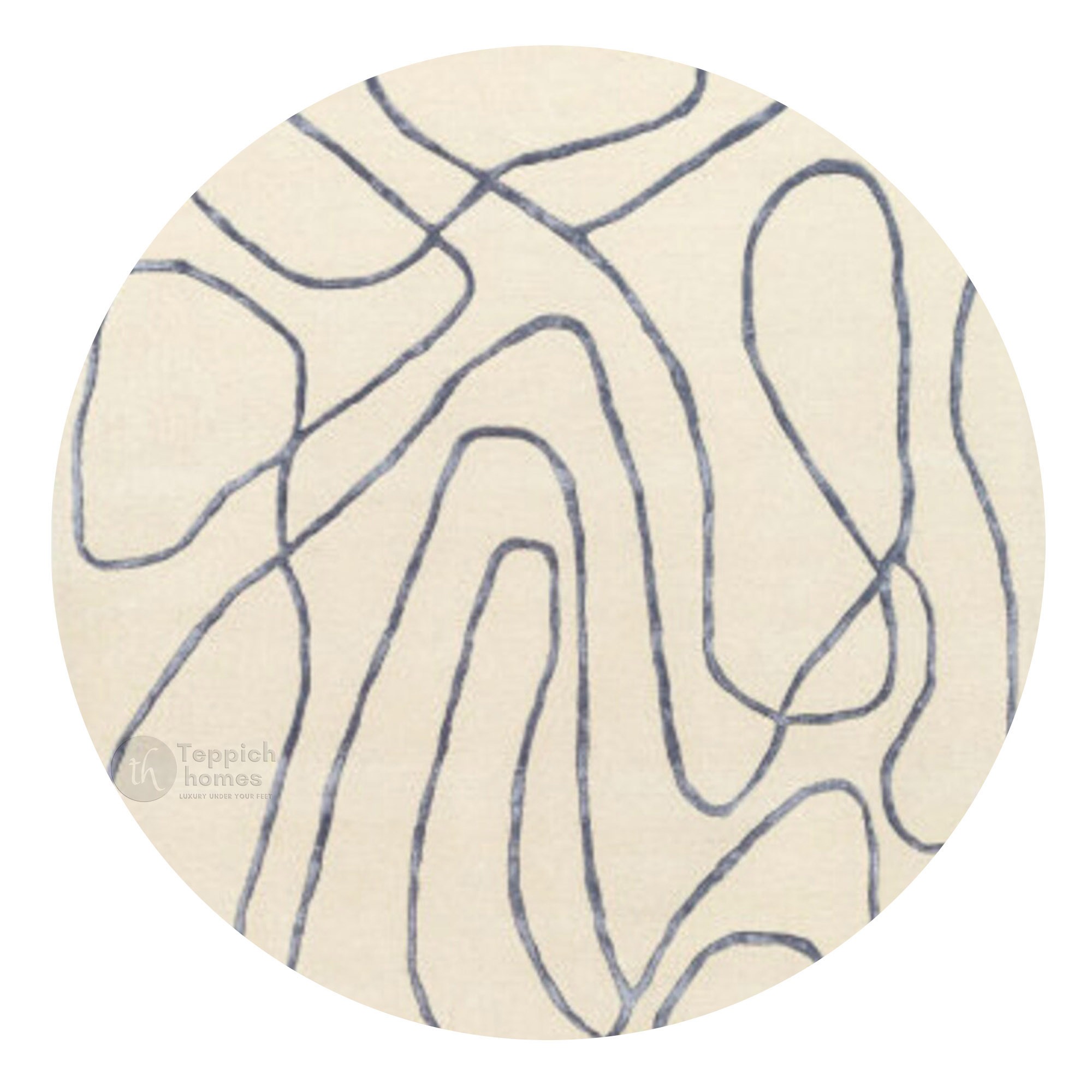 Wool Silk Area Rug Hand Tufted 5X5 X66 7X7 8X8 Round Rug Rug For Living Room