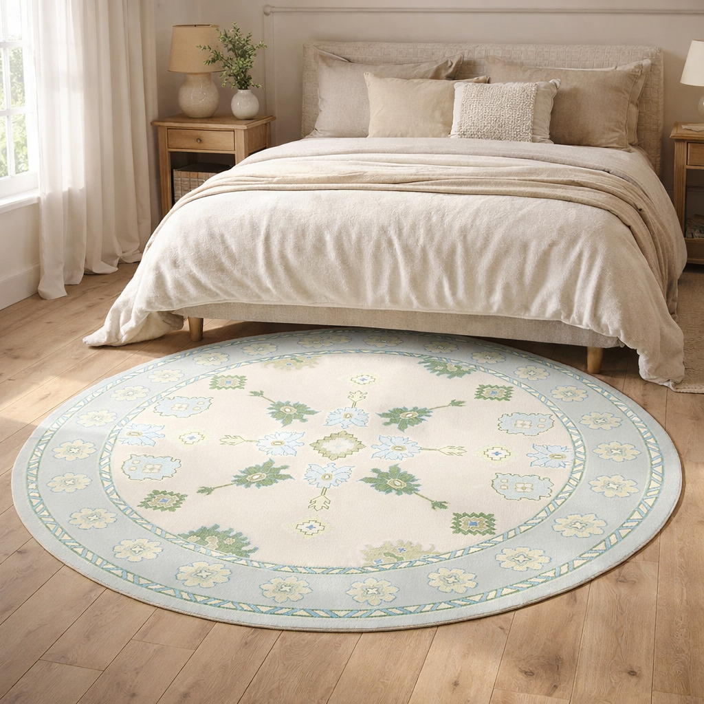 Round area rug 9x9 10x10 knotted carpet Rugs for Living room Hallway 5x5 6x6 Handmade wool carpet 7x7 8x8 Geometric rug