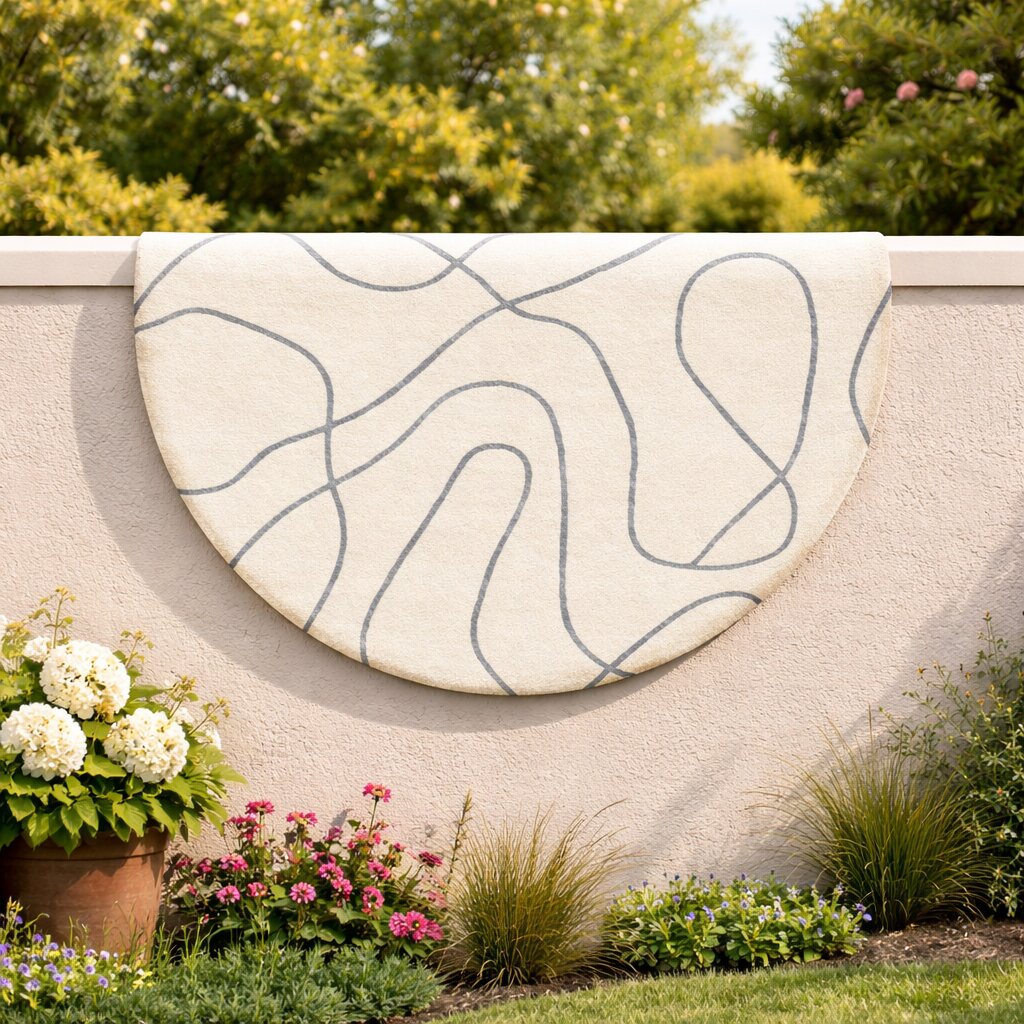 Wool Silk Area Rug Hand Tufted 5X5 X66 7X7 8X8 Round Rug Rug For Living Room