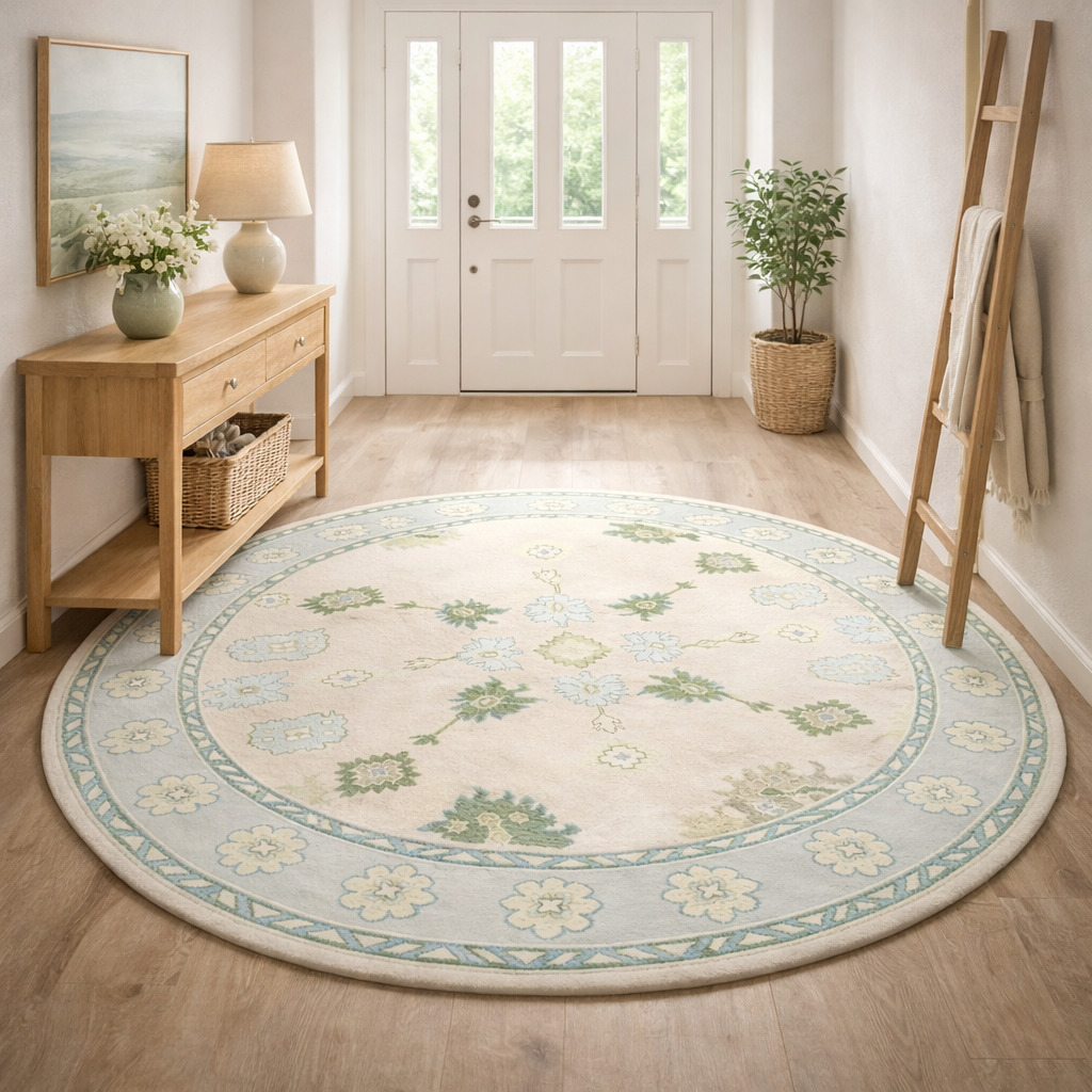 Round area rug 9x9 10x10 knotted carpet Rugs for Living room Hallway 5x5 6x6 Handmade wool carpet 7x7 8x8 Geometric rug
