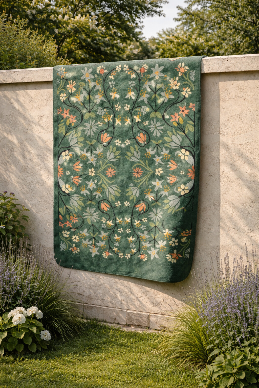 Hand Tufted Pilar Floral Wool Rug for living space and coxy room