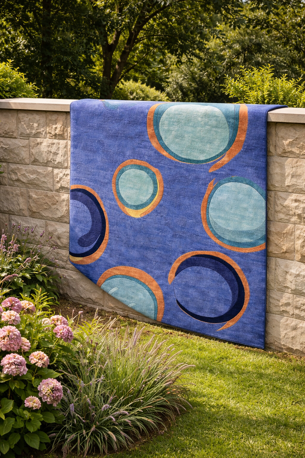 Tufted carpet  5x8 7x10 8x13 9x12  Handmade wool  Blue rugs  Bedroom Living room  Area rug