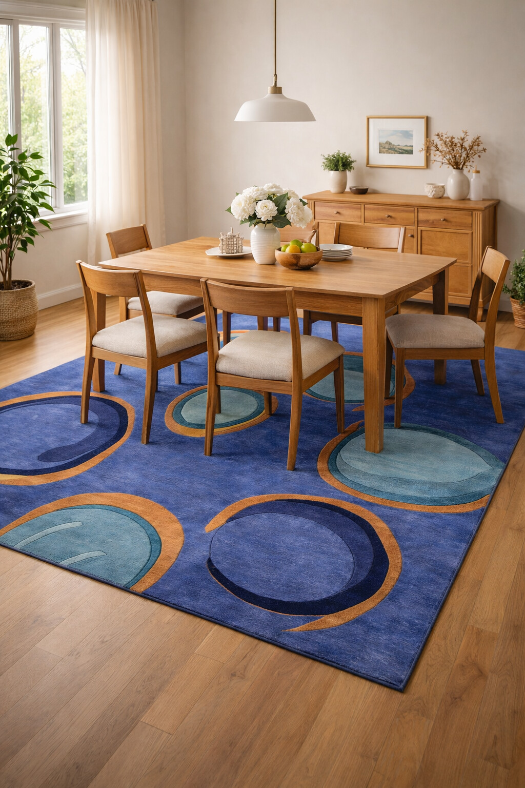 Tufted carpet  5x8 7x10 8x13 9x12  Handmade wool  Blue rugs  Bedroom Living room  Area rug