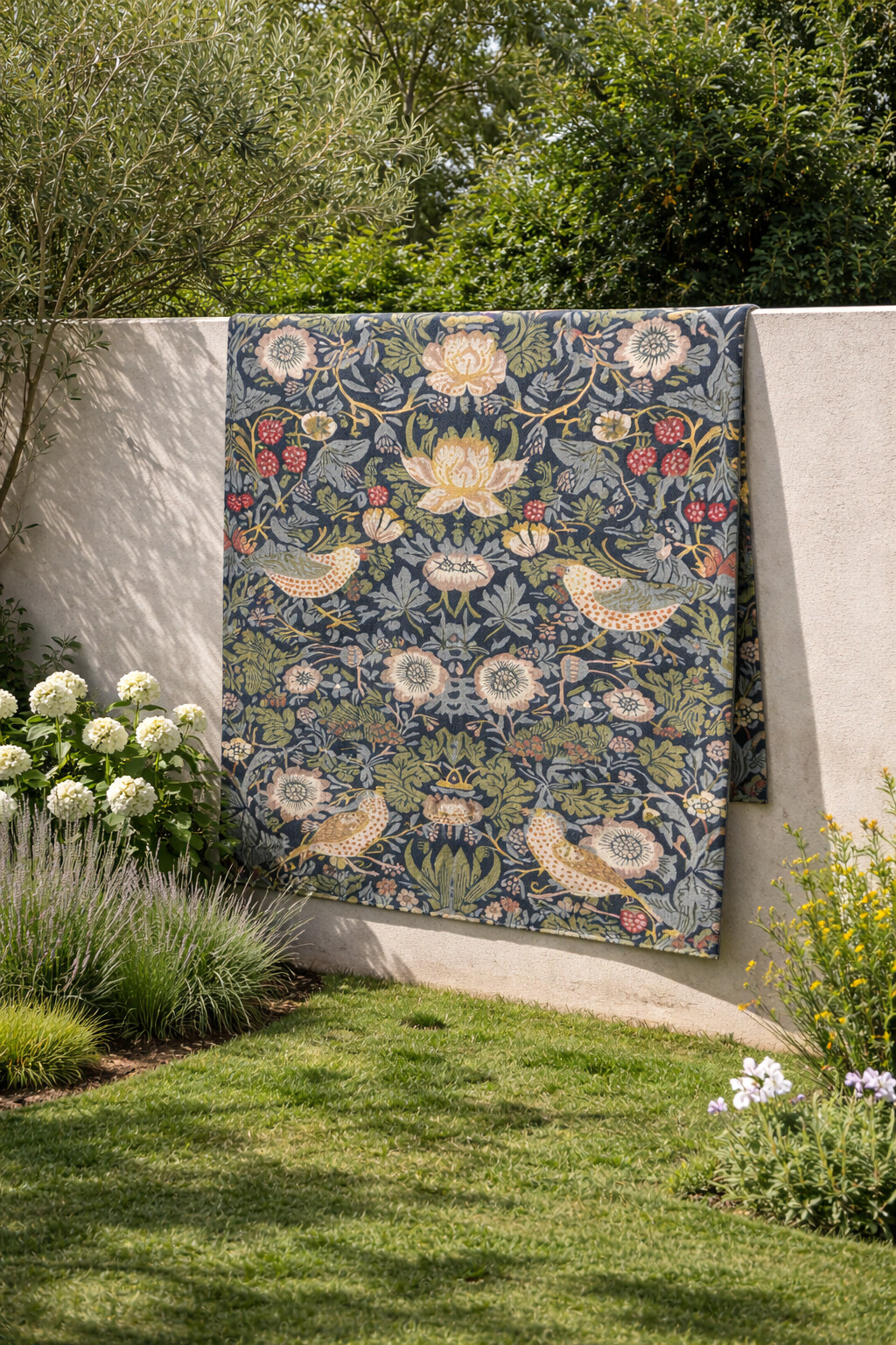 Hand Tufted Strawberry Thief Rug for Living Space Foyer Bedroom and Coxy Room