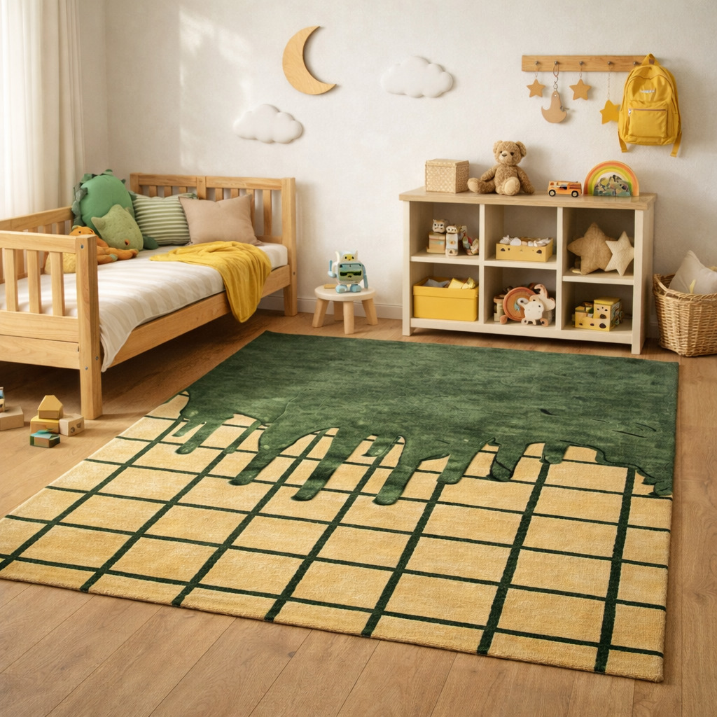 Handmade Tufted 9x10 9x12 9x13 10x13 Wool Area Rug Hand Tufted Bedroom Hallway Green Rug