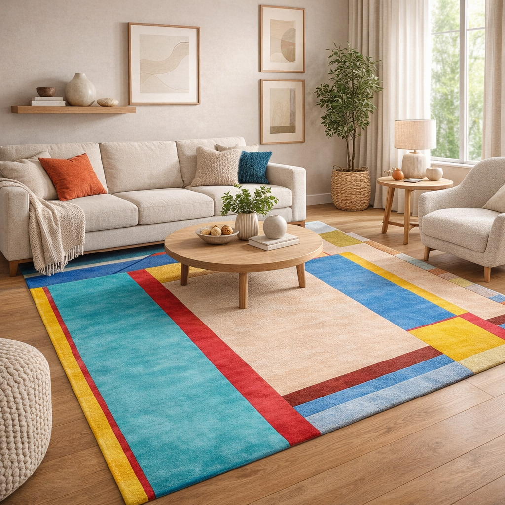 Multicolor Hand Tufted Carpet for Living Room Dining Room and Bedroom  5x6 5x8 6x9 7x9 7x10 9x12