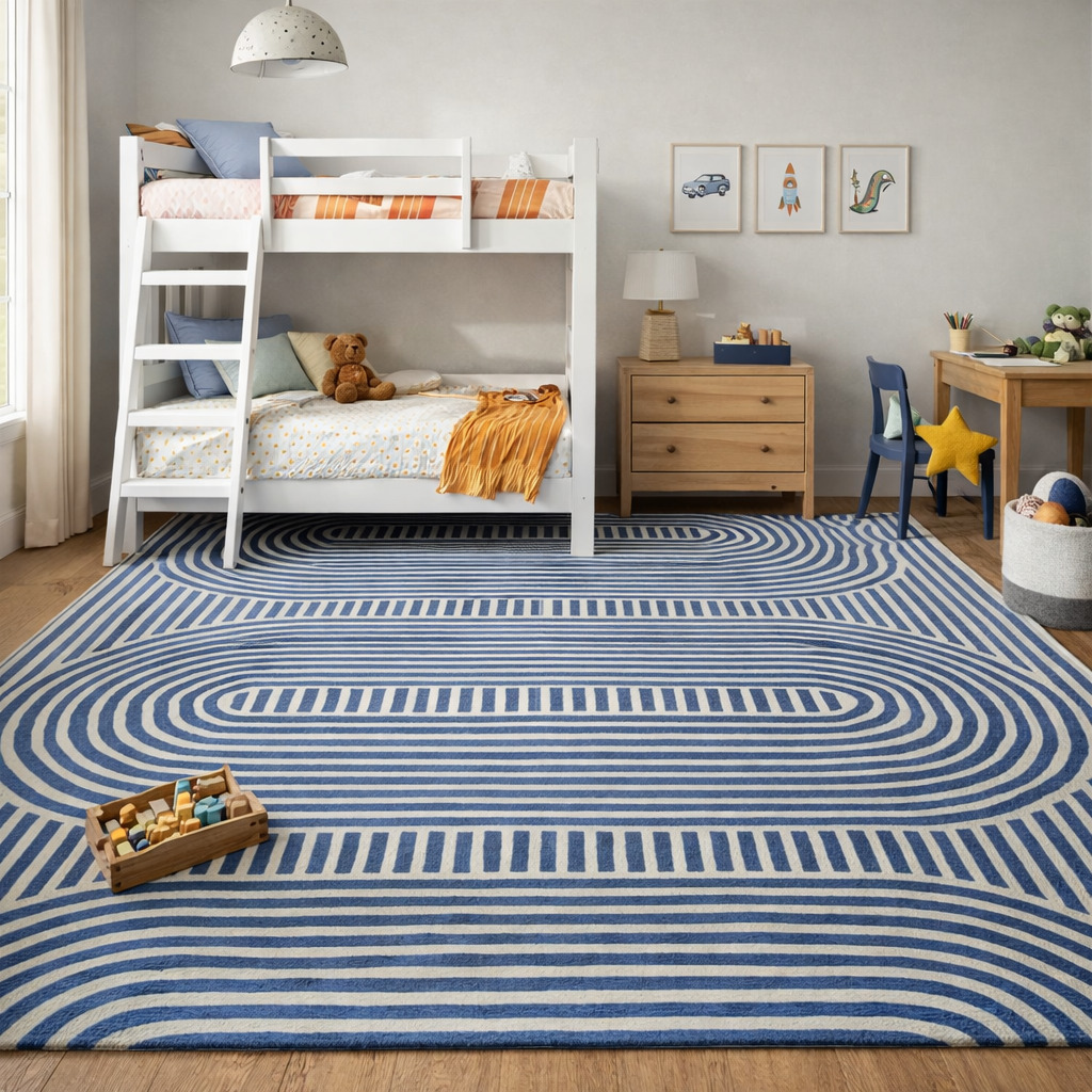 9x10 Bedroom rug  6x9 8x11 9x12 10x13  Tufted area rugs  Blue wool  Handmade carpet  Kids Living room