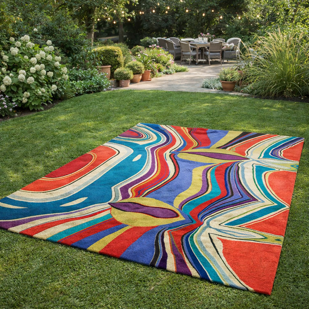 Wool Viscose Carpet Hand Tufted 8x10 8x11 9x10 9x12 Handmade Living Room Multi Color Rug