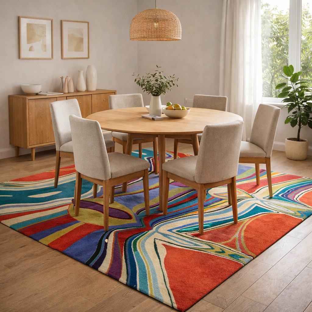 Wool Viscose Carpet Hand Tufted 8x10 8x11 9x10 9x12 Handmade Living Room Multi Color Rug