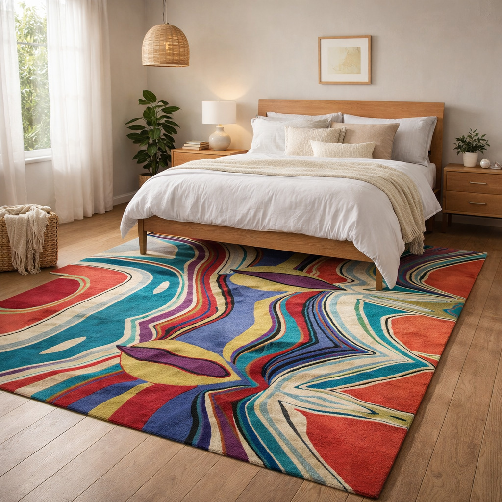 Wool Viscose Carpet Hand Tufted 8x10 8x11 9x10 9x12 Handmade Living Room Multi Color Rug