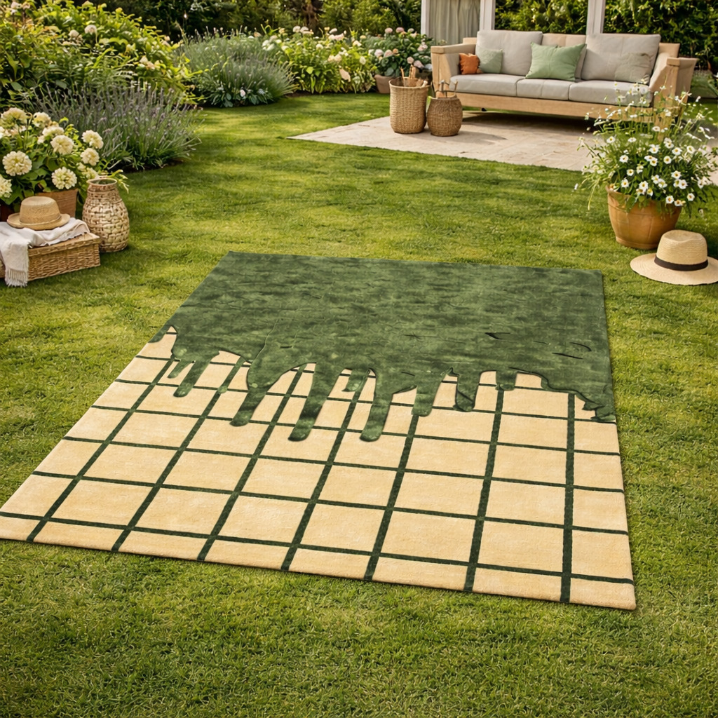 Handmade Tufted 9x10 9x12 9x13 10x13 Wool Area Rug Hand Tufted Bedroom Hallway Green Rug