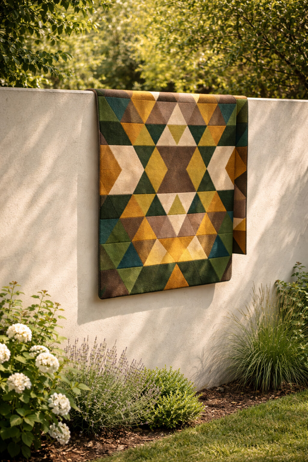 Hand Tufted Green Pattern Rug for living space and Coxy