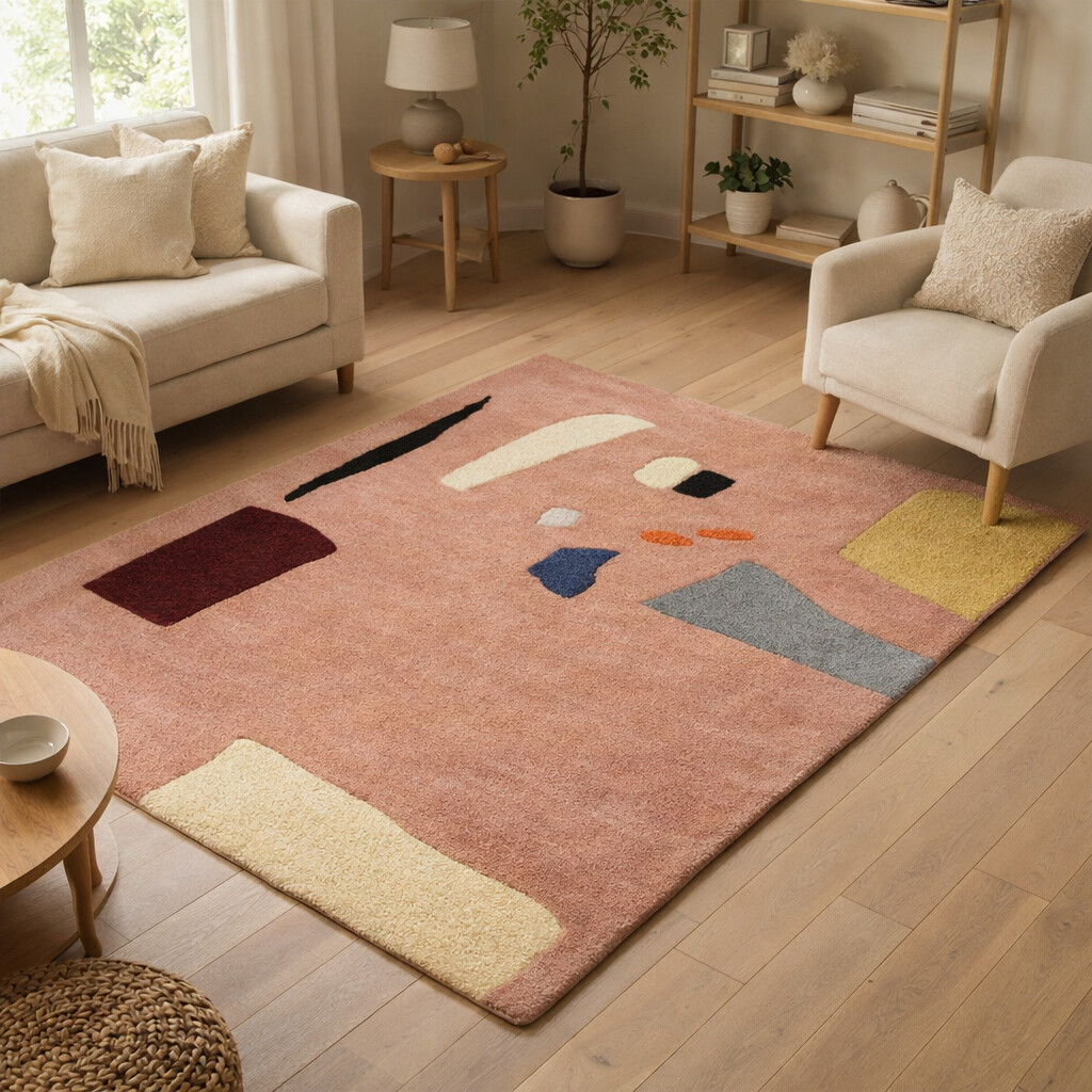 Hand Tufted Multicolor Modern Rug
