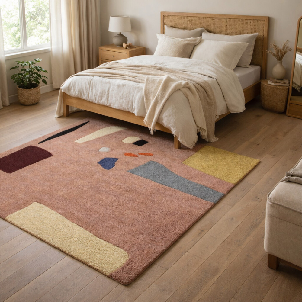 Image of Hand Tufted Multicolor Modern Rug