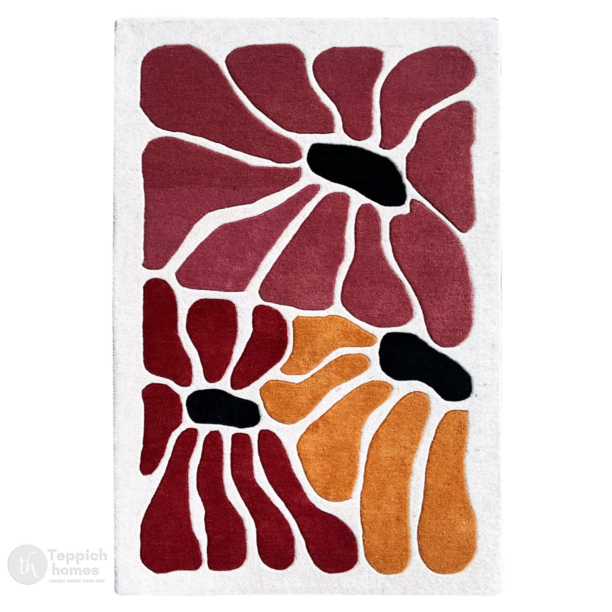 Hand Tufted Flower Wool Rug 5x7 5x8 6x8 6x9 Living Room Bedroom Tufte