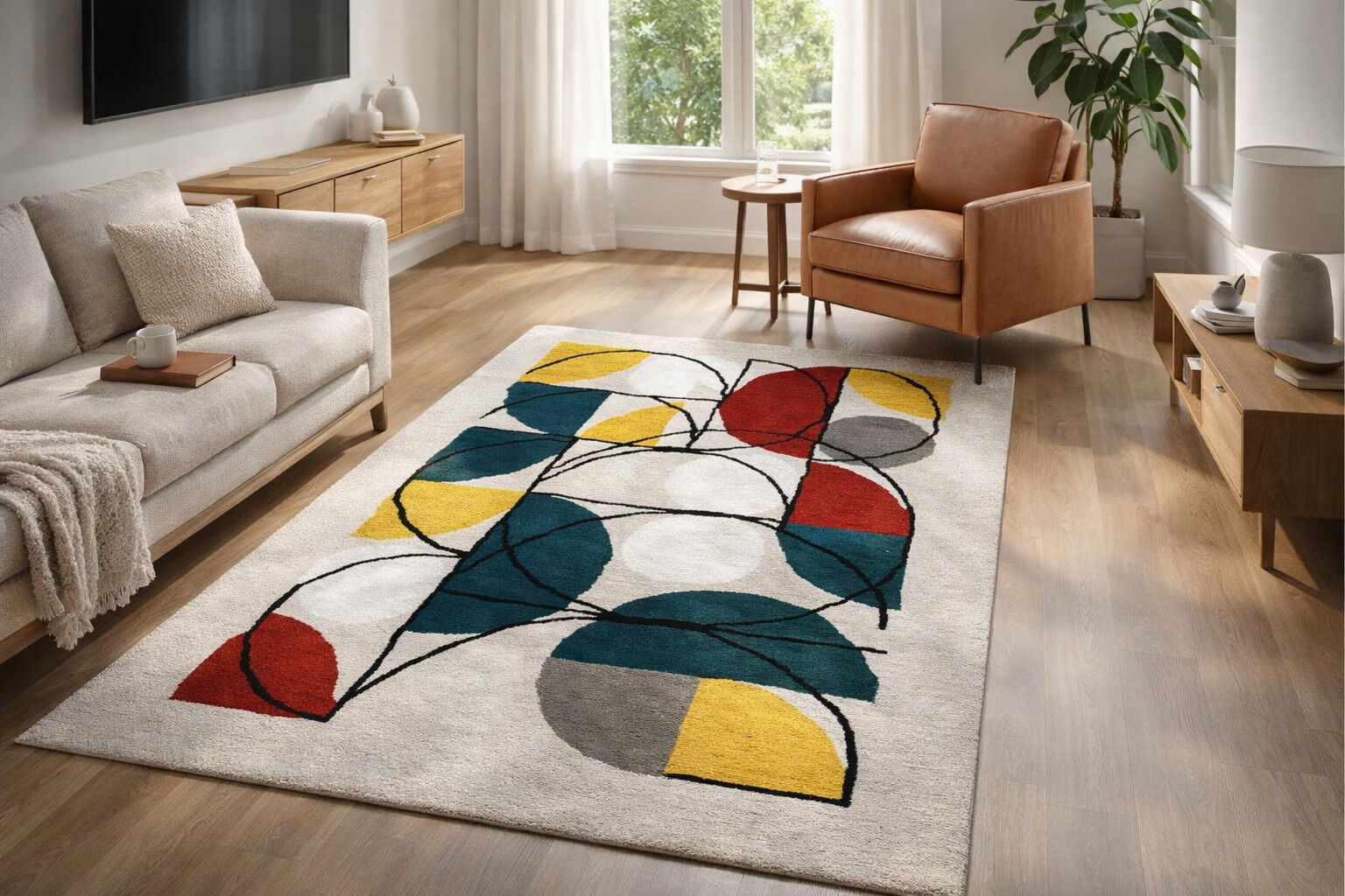 Area rug 10x10  White wool  10x13 11x12 11x13 12x15  Hallway Kids Living room  Tufted carpet