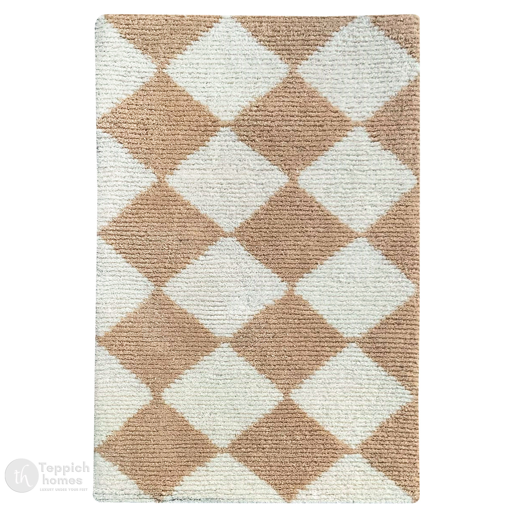 Hand-tufted Rugs  Cream Kite Design Wool Rug for Bedroom and Living Space
