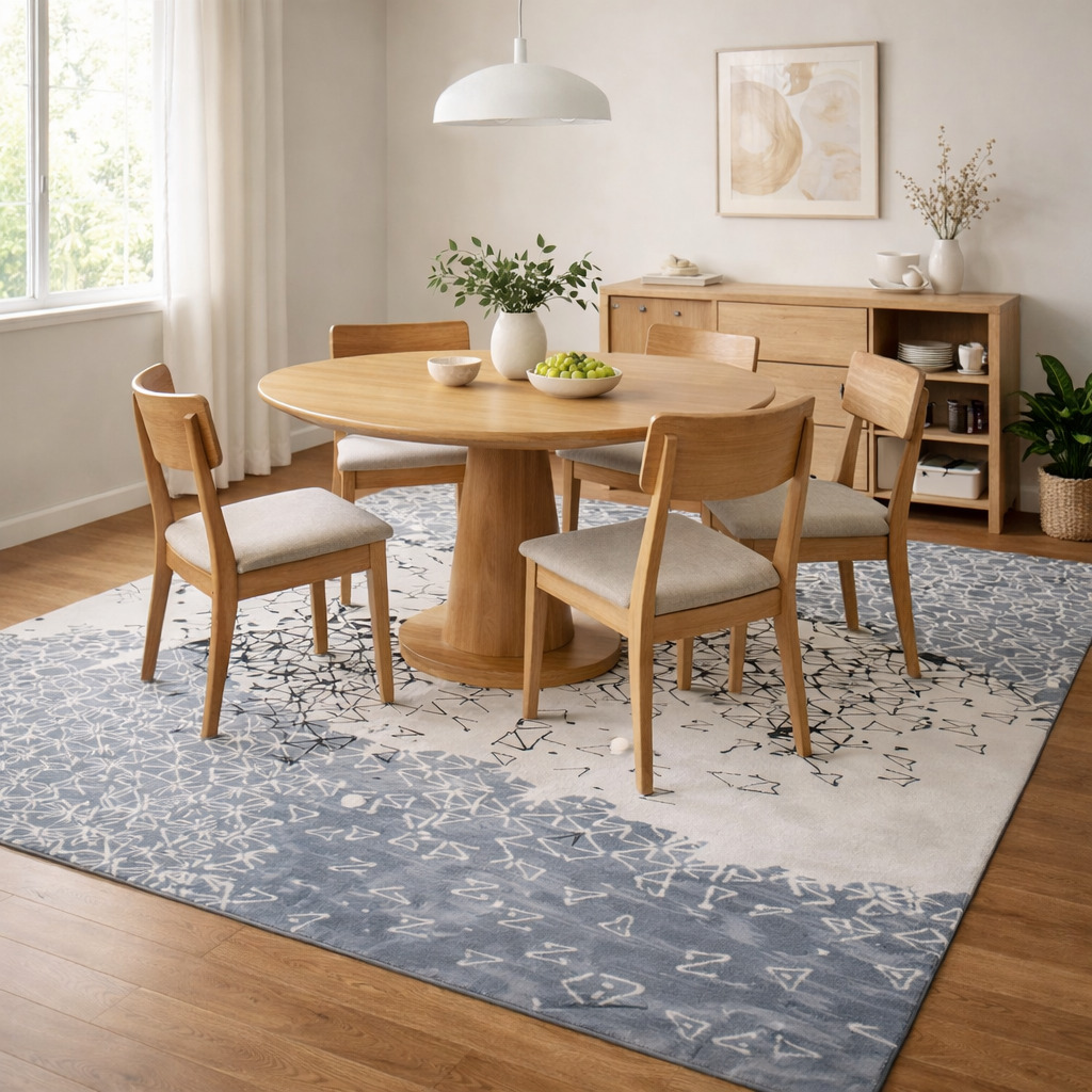 Tufted Batik Ubud Rug for Bedroom and Living Space