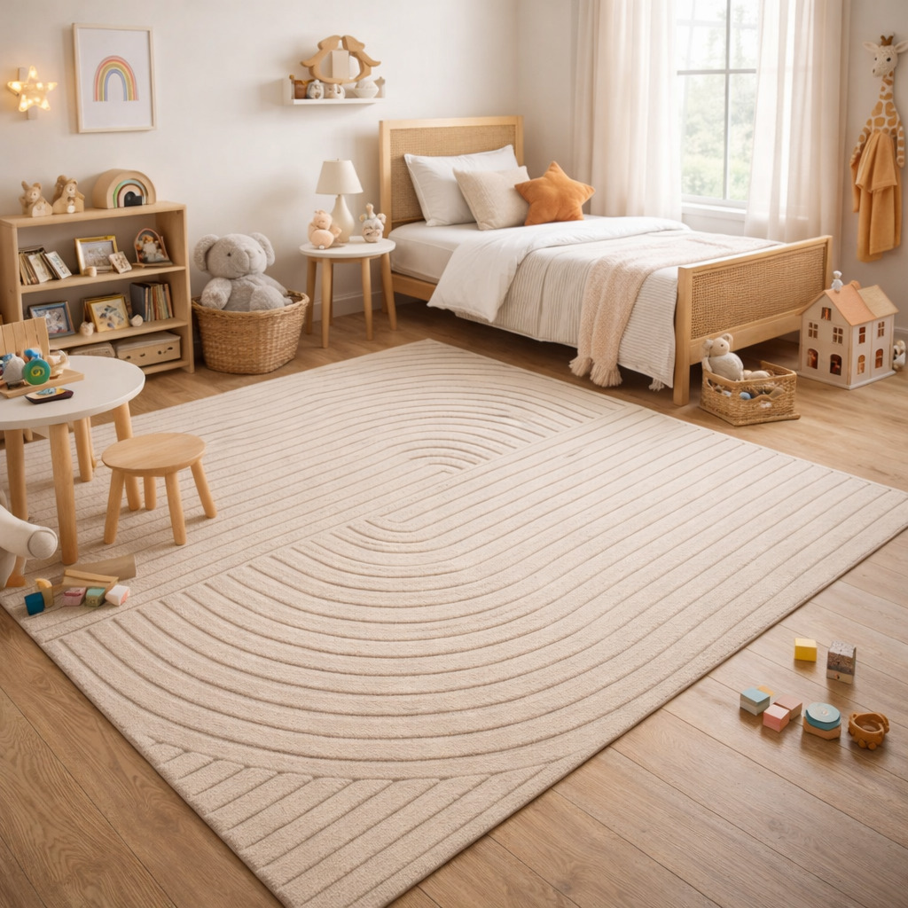 Tufted Muuto Relevo Rug for Bedroom and Living Space