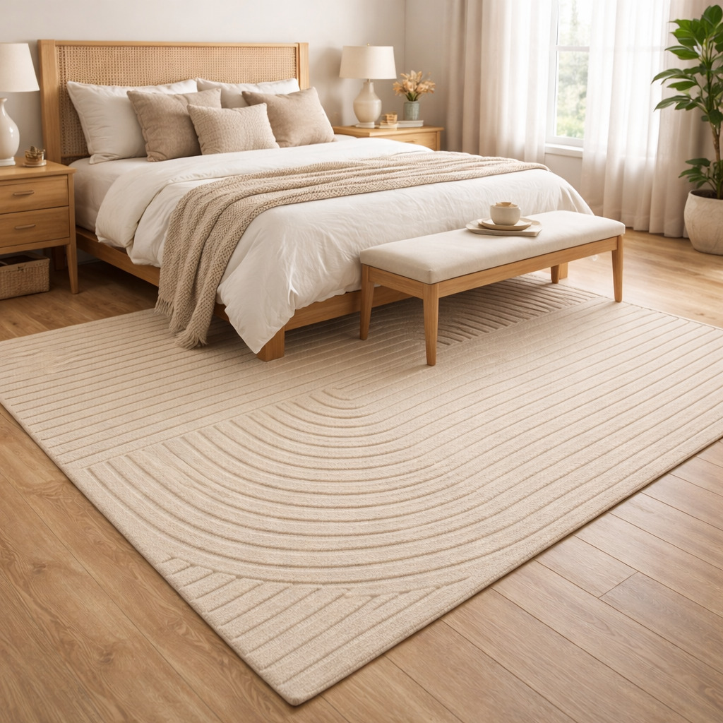 Tufted Muuto Relevo Rug for Bedroom and Living Space