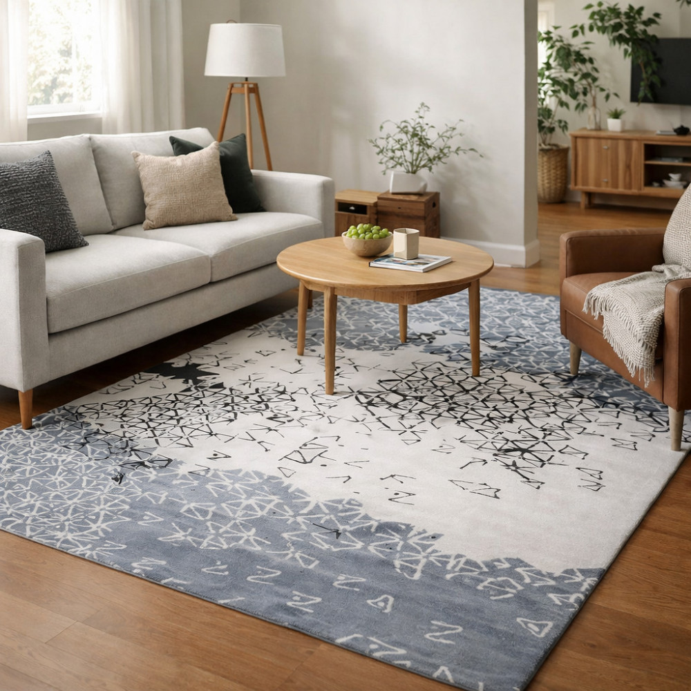 Image of Tufted Batik Ubud Rug for Bedroom and Living Space