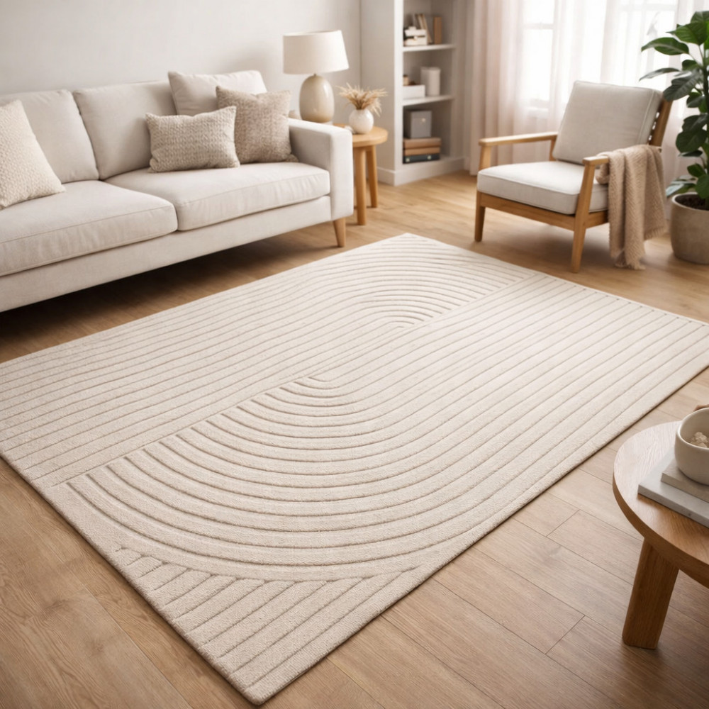 Image of Tufted Muuto Relevo Rug for Bedroom and Living Space