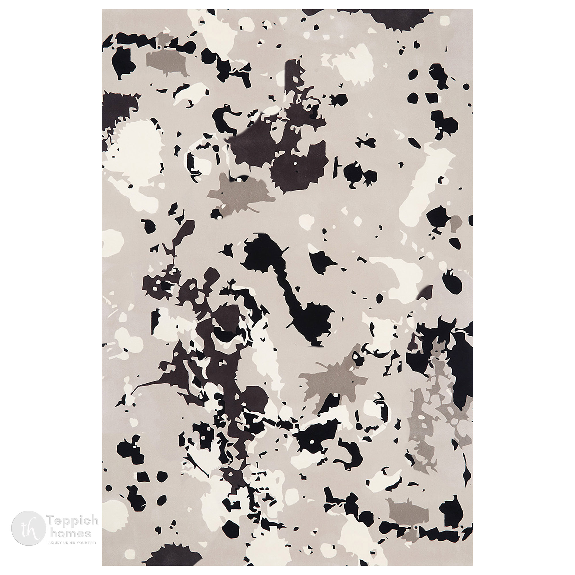 Hand Tufted Wool Rug Abstract Grey Perfect for Living Room Dining Room Bedroom Hallway Available in 5x8 6x8 6x10 9x12 Sizes