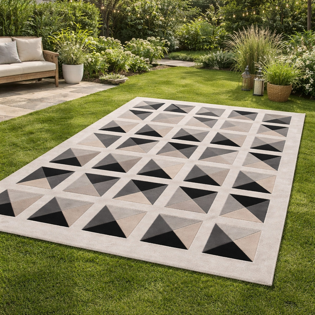 Tufted carpet  5x8 6x9 7x10 8x11  Handmade  Ivory area rugs  Bed Kids Living room  Geometric rug