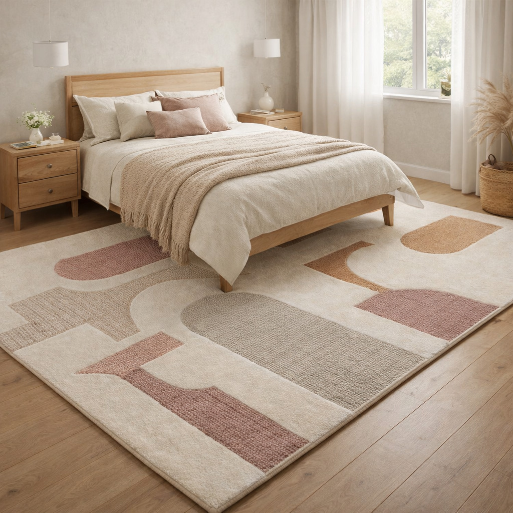 Multi Color Tufted Wool Area Rug  5x7 5x9 6x9 7x9 8x9 Sizes for Living Room Bedroom Dining Room  Hallway