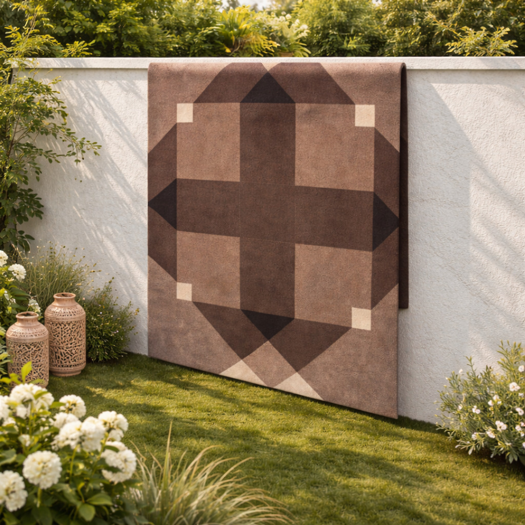 Grey Rectangle  Modern Tufted Area Rug for Bedroom and Living Space