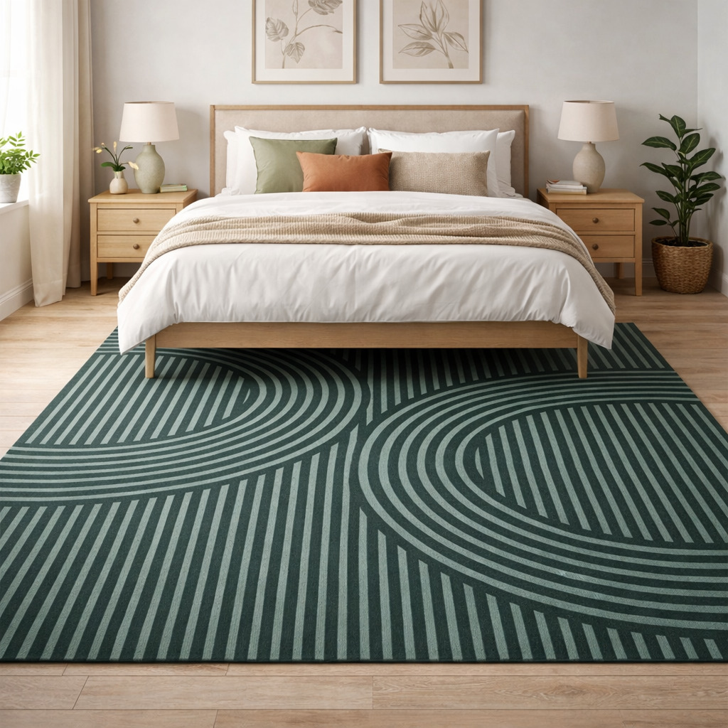 Handmade rug  11x13 10x14 9x12 8x10  Tufted wool  Green color rugs  Hallway Living room carpet