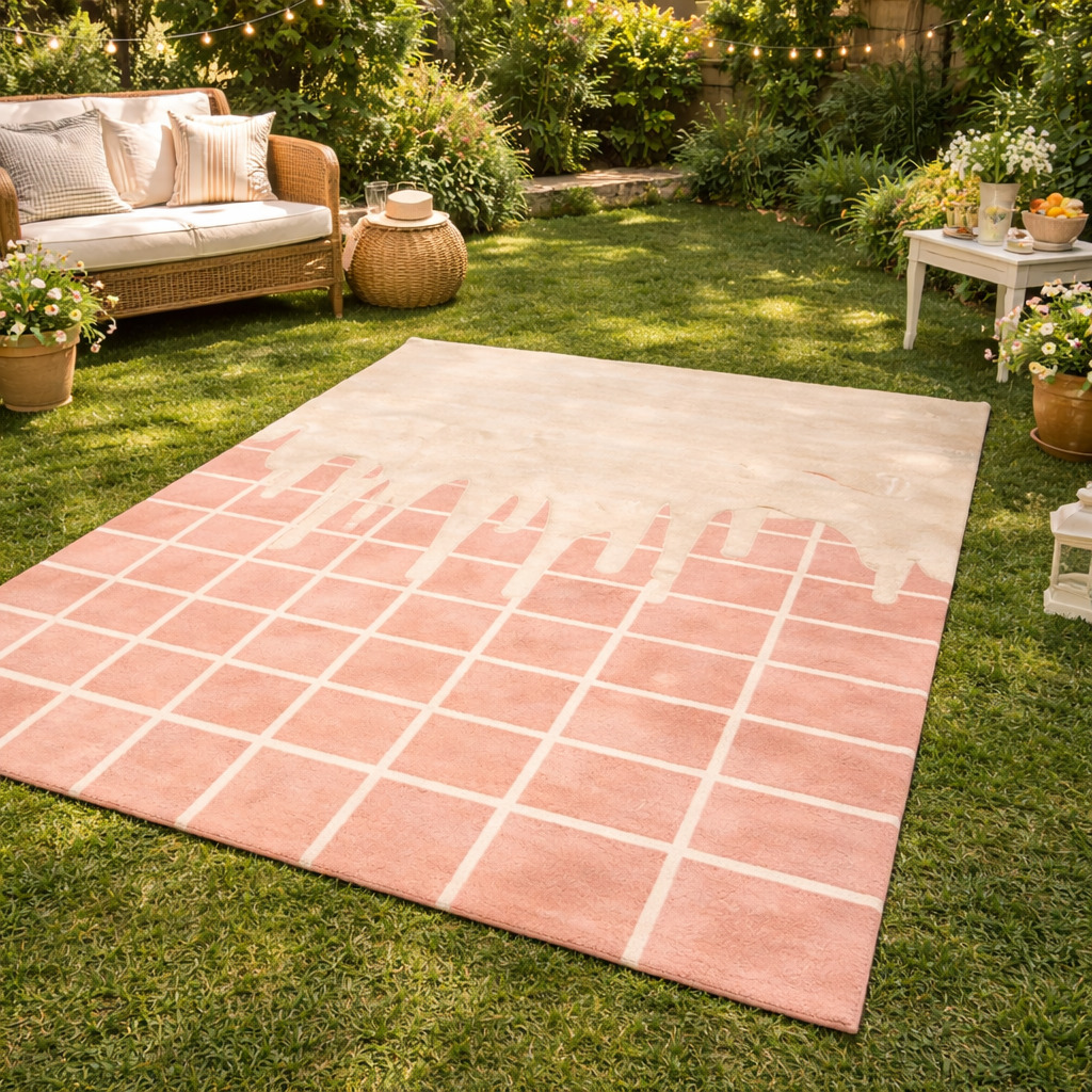 Hand Tufted Rectangle  Wool Rug 5x7 6x9 7x10 8x13 9x13 Pink Dining Room Living Room Hallway Kitchen Bedroom Dcor